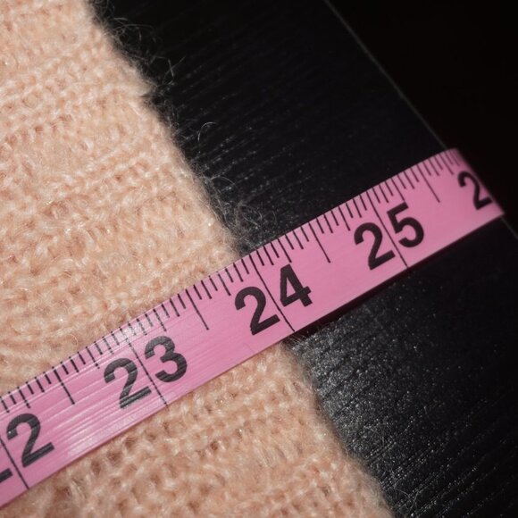 Vintage 90s Mohair Wool Pink Metallic Knit Sweater Small - Picture 6 of 6